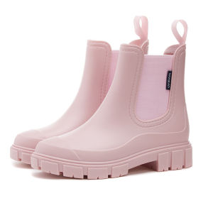 IELGY Mid length rain boots for women anti slip and waterproof Martin boots
