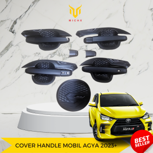 Paket Cover handle dan tank all new Agya 2023 2024 elegant hitam doff