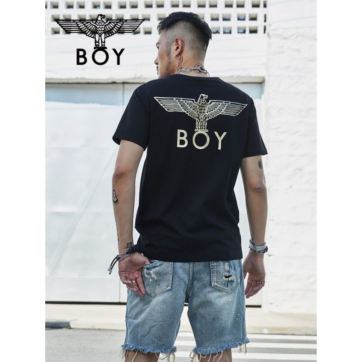 BOY LONDON Hot Stamping Eagle Printing Couple Short Sleeve T shirt