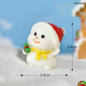 ✨[nappa] Cute Resin Christmas Ornaments Cartoon Santa Claus Snowman Desktop Small Ornaments Miniature Figurine Office Desktop Decoration