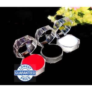 Transparent Crystal Box 3.8*3.8 Jewelry Box Ring Box Earring Box BOX-B075