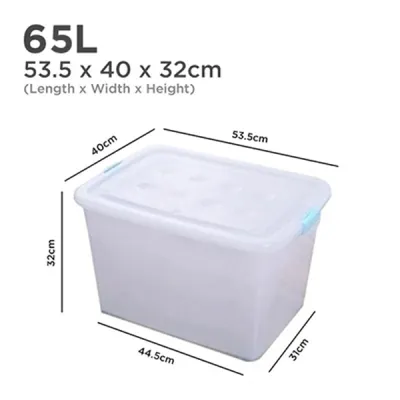 (JIJI.SG) TRANSPARENT Storage Container - Stacking Storage Box - PP Plastic - Large Capacity - With Cover / jt