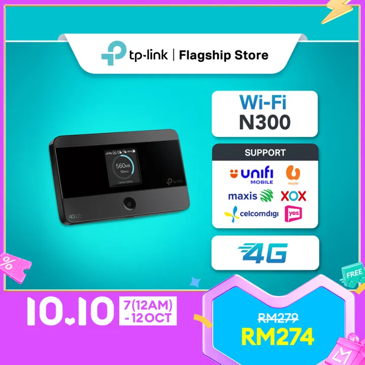 TP-Link M7350 4G LTE Mifi Portable Wireless Wifi Direct Sim Modem Router