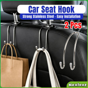 Nexlent Car Seat Hook Hidden Back Seat Headrest Hanger for Shopping Bag/Coat Storage Hanger 2pcs