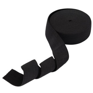 Vải Dệt Kim Phẳng Màu Trắng Và Đen 5 Mét Co Giãn 25Mm Dây Thun May Thủ Công Dây Co Giãn May Vá