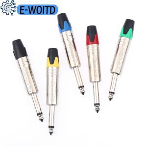 E-WOITD  6.35 Mm Audio Plug Mute Plug Connector Jack Mono Assembly Microphone Conector With Mute Function