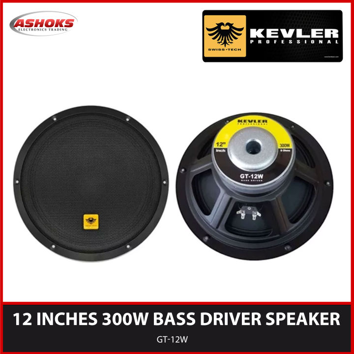 Kevler GT-12W Speaker 12 inch Bass Driver 300W Bass Driver Speaker  Kevler Lazada PH