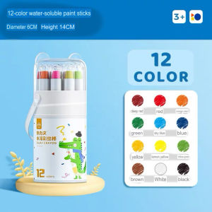 12/24/36 Colors Water Soluble Color Painting Stick Washable Rotating Crayon Pastels CRAYONS