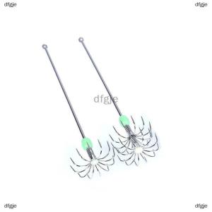 [COD] dfgje Stainless Steel Double Layers Umbrella Hook Squid Octopus Fishing Jig Hooks