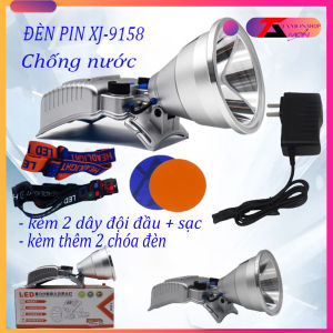 Đèn pin đội đầu chống nước XJ9158 siêu sáng chiếu xa 500-1000m vỏ hợp kim nhôm chống nước chuẩn IP56 CS100000W