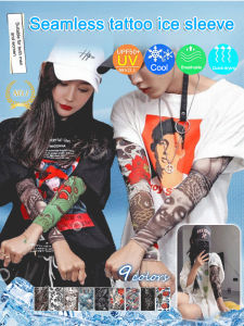 ✨Excellent Quality✨Summer Realistic Seamless Tattoo Ice Sleeves Breathable Arm Brace/Sun Protection Arm Sleeve/Fabric Digital Printing Arm Cuffs夏季逼真无缝刺青纹身冰袖