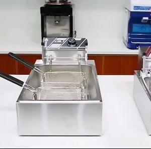 Double/single electric fryer 220v/60hz 6L/12L Stainless Steel Frying Machine Electric Deep Fryer