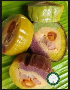 Bánh Tét Trà Cuôn 3 màu Nhiều Mẫu ( Bánh mới và hút chân không )