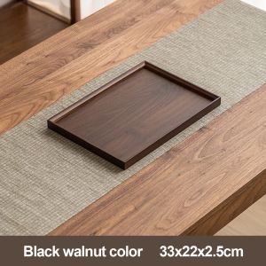 AODDO Hình chữ nhật Khay gỗ tre Tre tự nhiên Phong cách cổ điển Khay đựng thức ăn Khay trang trí Khay đựng món tráng miệng Trang chủ
