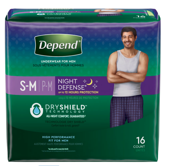 Depend Underwear for Men Night Defense - Small/Medium - 16s | Lazada PH