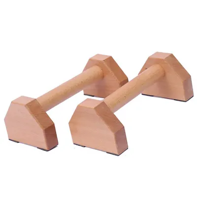 🇸🇬 [READY STOCK] 2PCS Wooden Parallettes (30CM 50CM LENGTH)Handstand Pushups Stands Bars Gymnastic Russian Style Stretch Push-Ups Double Rod