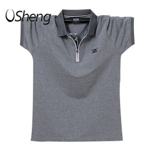 Áo Thun Polo Cỡ Lớn VSheng 2021 M-6XL Cho Nam Áo Thun Ngắn Tay Ngoại Cỡ Có Khóa Kéo Threadwork Cuff Tops Hỗ Trợ Tối Đa 135Kg