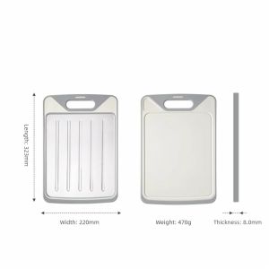 Kirilgu Double Sided Chopping Board Anti-Slip Multifunctional Cutting Board Stainless Steel with Sharpener Chopping Block Z5Q1T