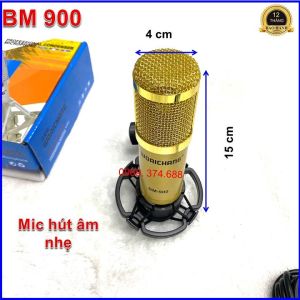 Micro hát Livestream-Thu âm BM-900 dùng cho SouncardMixer-Hút nhẹchống ồn-tặng đủ dây và phụ kiện