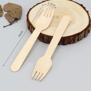 ช้อนส้อมไม้ใช้แล้วทิ้ง ช้อนไม้หัวกลมแบบ รักษ์โลก ขนาด 16 ซม. แพคเกจอิสระ ย่อยสลายได้ เป็นมิตรกับสิ่งแวดล้อม 10/50 ชิ้น ส่งจากไทย