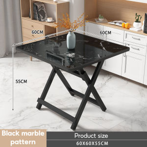 Foldable table Home dining table Simple portable dining table rental room square small apartment folding table