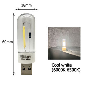 Fast Delivery⚡USB 5V Plug-in Filament Night Light LED Warm White Eye Protection Reading Lamp Computer Mobile Power Charging Mini Lightsr Charging Mini Lights