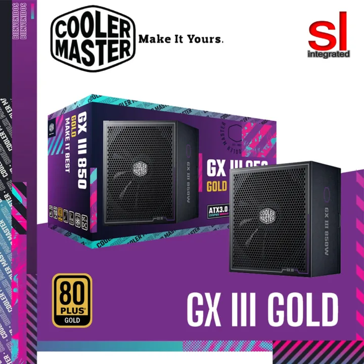 Cooler Master GX III GOLD Series 80+ Gold ATX 3.0 Full Modular Power Supply - 750w / 850w