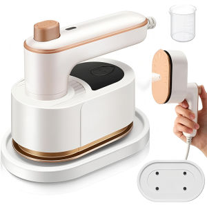 2-in-1 Steamer & Iron Portable Fast Heat-Up 180° Foldable Handle Dry Wet Ironing for Clothes Garment