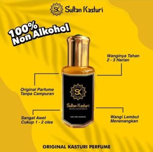 BELI 2 GRATIS 1 Minyak Kasturi Roll On Oles 100% Non Alkohol Murni Bibit Aman & Halal