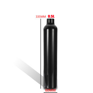 4500Psi/30MPa Pcp Bottle Tank Paintball Cylinder Tank Bottle Pcp Air Tank Cylinder Aluminum Tank Air Bottle For Co2 Carbon Dioxide Oxygen Diving M18X1.5 inlet thread 0.45/0.5L