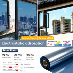 XTEN One Way Mirror Window Film Self-adhesive Privacy Protective Glass Tint Control Reflective Solar Sticker for Home