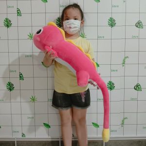 GẤU BÔNG KHỦNG LONG ĐUÔI TIM THÚ BÔNG KHỦNG LONG MẮT LỒI VẢI MINISO SIÊU MỊN CAO CẤP XUẤT KHẨU