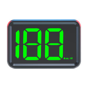 【Vodool】Car HUD Digital Speed Meter Gauge - GPS KMH MPH Display with Large Font for Safe Driving