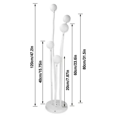 Wedding Decor Lights 120cm Tall Adjustable Metal Floor Lamps Warm White LED Pathway Lights for Ceremony Party Backdrop