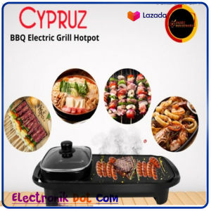 Cypruz BBQ Electric Hot Pot Shabu Suki Grill hotpot elektrik 2 in 1