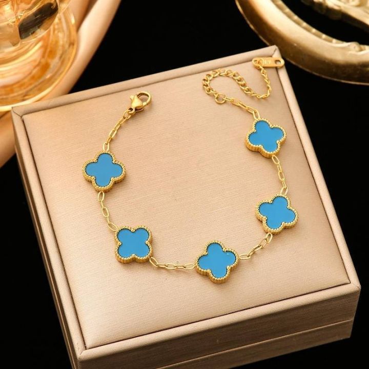 18k%20Gold%20Bracelet%20Woman%20Non%20Fading%20Pawnable%20Fashion%20Bracelet%20Four%20Leaf%20Clover%20Lucky%20Charm%20Bracelet%20-%20Image%205