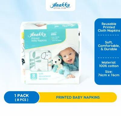 Anakku Baby Cotton White Napkin Cloth Diapers Lampin Bayi (10 Pcs) 121-620