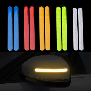 10PCS Car Reflective Safety Strip Stickers Car Rearview Mirror Reflective Sticker Reflective Warning Safety Tape