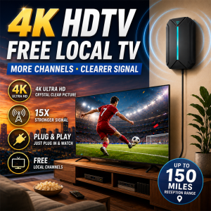 15x Signal Enhancement tv antenna indoorNo internet or monthly fees required Upgraded Chip 4KHD antenna tv all channel