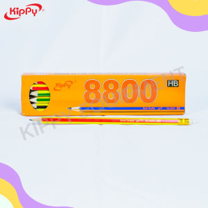 ดินสอไม้ HB KIPPY ลายริ้ว รุ่น 8800 ตรา KIPPY เหลาพร้อมใช้ ดินสอเด็ก ดินสอวาดรูป