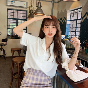 Grace_Chili 99907 เสื้อเชิ้ตแขนสั้น ผ้าไหมอิตาลิ พริ้ว เบา แต่ไม่บาง เด่ง ยืดหยุ่น สวยหวาน สไตล์วินเทจ