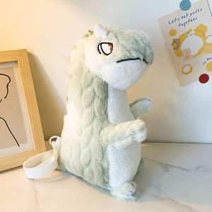 Túi đeo chéo KHỦNG LONG XANH MINT nhồi bông dễ thương túi đeo vai hoạt hình siêu đáng yêu cho bé