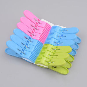 12pcs Random Color Plastic Windproof Drying Clip Multi-Purpose O-Shaped Windproof Clothespin Plastic Clip Windbreaker Clip