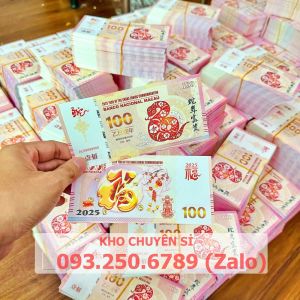 ⭐TẾT 2025⭐  [GIÁ RẺ]  100 TỜ Tiền Lì Xì Hình Con Rắn Macau (Macao) 100 Patacas Quà tặng Phong Thuỷ May Mắn