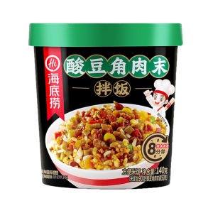 海底捞 瑶柱香菇拌饭/酸豆角肉末拌饭/白辣椒牛肉拌饭 Haidilao Kuai Shou Xiao Chu Instant Rice With Tomato And Beef For 8 Minutes Convenient Rice
