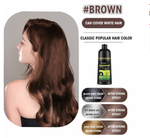 500ml Hair Shampoo Herbal Hair Dye Shampoo White into Black/Brown in 5 Minutes Hair Color Shampoo