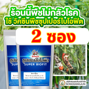 วัคซีนพืชซุปเปอร์ไบโอฟิต 2 ซอง ไคโตซานพืช แก้โรคพืช แก้โรคมะนาว กำจัดเชื้อรา ไวรัส ยาโรคแคงเกอร์ ยาโรคยางไหล ยาโรครากเน่า ยาโรคใบแก้ว กำจัดหนอนชอนใบ กำจัดเพลี้ยไฟ ยากำจัดแมลง ยาฆ่าหนอน ยาฆ่าเพลี้ย ยาแก้ใบหยิก ยาแก้โรคกุ้งแห้ง