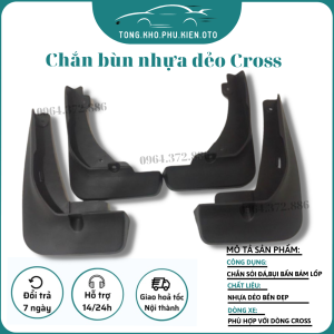 Chắn bùn nhựa dẻo xe Toyota Cross 2018 - NAY  Nhựa đen dày - bộ 4 chiếc