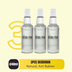 Deodoran Tawas Spray 60 ml - Natural Deodorant Tawas - Deodorant Spray Ati Kuman - Penghilang Bau Ketiak Ampuh - TERMURAH