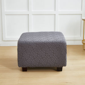 Thickened elastic footstool cover sofa stool cover solid color elastic square stool footstool cover